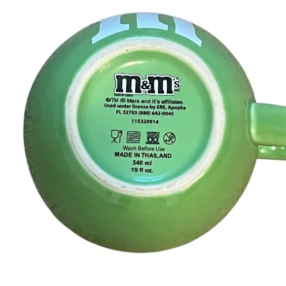 M&M'S WORLD TOTE BAG VIBRANT COLORS & GREEN COFFEE MUG - Picture 4 of 11